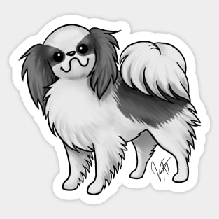 Dog - Japanese Chin - Black and White Sticker